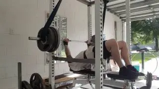 Powerlifting overload. 405# reverse bands. Getting there.