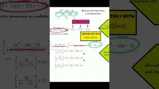 Partial Fractions Decomposition LINEAR FACTORS in 50 secs