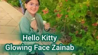 Hello kitty Glowing Mask || Perfect mask || Zainab first Vlogfor Face mask