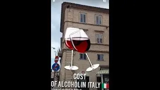 Cost of alcohol in Italy 🇮🇹.