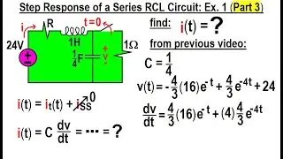 Electrical Engineering: Ch 9: 2nd Order Circuits (47 of 76) Step Response of a RCL Series: Ex 1