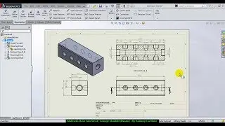 Solidworks Basic Tutorial 44 | Concept Drawing of Hyd. Manifold (Header) with 2D Drawing