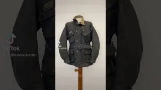 The Barbour International A7 from the period between 1982 and 1987. Before and after waxing.