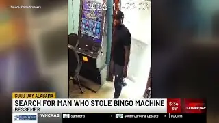 Search for man who stole bingo machine in Bessemer