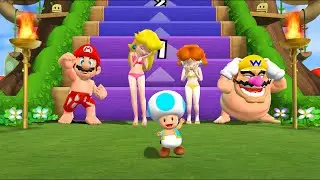 Mario Party 9 Step It Up 7 Wins - Mario Vs Peach Vs Daisy Vs Wario ! Who Will Win ?