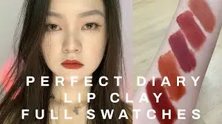 perfect diary FINALLY made lip clays!!! (full swatches)