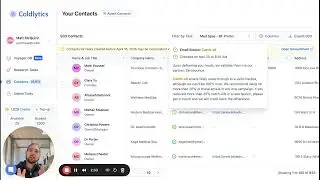 Navigating the Contact Section in Coldlytics 🚀