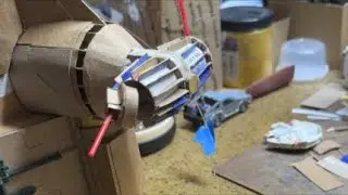 Rogue One FANS Watch a LIVE Paper Engineer Build a MASSIVE Hammerhead Corvette Shoulder Turrets NOW