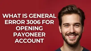 What Is General Error 3006 for Opening Payoneer Account - GUIDE!