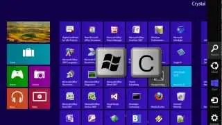 Windows 8 shortcut key for Charms (Win-C) (cc)