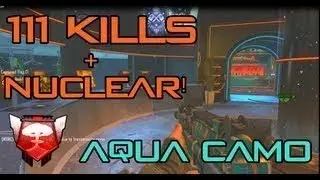 Black Ops 2 NEW AQUA CAMO 111 Kills & Nuclear | Aqua DLC Camo Gameplay
