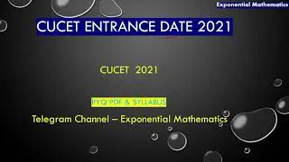 CUCET 2021 EXAM Date Confirmed | CUCET msc maths entrance 2021