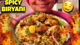 Eating Spicy Chicken Biryani 😋 | Full Meal Eating Video @foodiemanisha26 