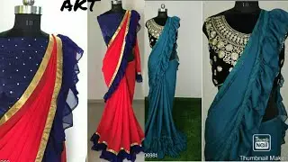 Latest Ruffle Sarees Collection party wear2019 Ruffle Sarees Collection