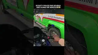 Scooty police par Sourav and kunali be serious 😭😭 #short #trending #youtube