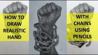 REALISTIC HAND DRAWING TIED WITH CHAIN | HAND DRAWING| HOW TO DRAW REALISTIC HAND | HOW TO DRAW FIST