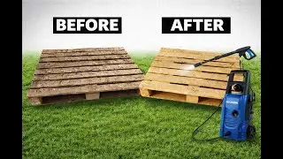 DIY | Cleaning Hack | Pressure Washing | Wooden Pallet Cleaning | Hyundai 135 Bar | Relaxing ASMR