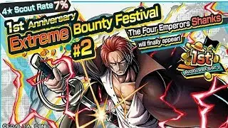 ANNIVERSARY SHANKS SUMMONS! INSANE BANNER! | One Piece Bounty Rush OPBR