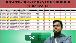 How to Create Dynamic Border In MS Excel || Automatic Border MS Excel || Excel Dynamic Border Bangla