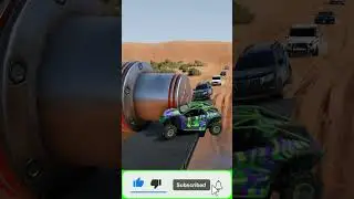 Can a Nissan, Prado and Merc GLE ESCAPE the Police Bollard? BeamNGDrive #beamngdrive #shortsyoutube