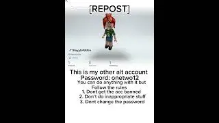 Free account (my alt) [REPOST]