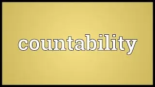Countability Meaning