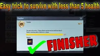 Complete Achievement Finisher in PUBG MOBILE survive to the end in 3 classic matches with 5 health