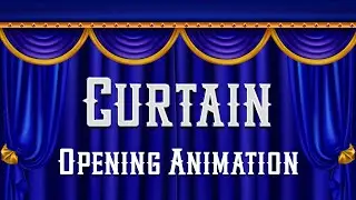 Curtain Opening Animation | Green Screen Video | Blue Curtain