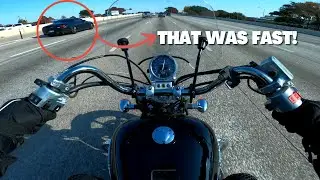 SUPER FAST Lexus Speeds By Me - Highway Riding - Pure engine Sound (NO TALKING)