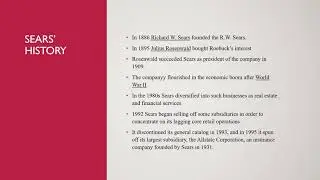 ORGANIZATIONAL DEVELOPMENT FOR Sears, Roebuck & Company