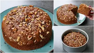 Winter Special Spongy Walnut Atta Cake | Eggless No Maida, No Sugar Atta Cake Recipe Atta Cake