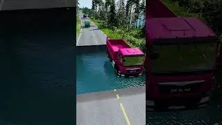 Dump trucks vs massive water pit #9 | #beamngdrive #beamnglive #waterpit