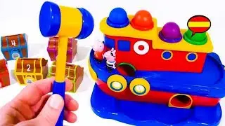 Cute Toddler  Plays with Ball Pounding Toys | Great Educational Toddler Toys for Kids | Learn Colors
