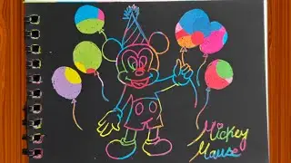 Magical Mickey Mouse Drawing 🌈🐭 || Step-by-Step Magic Book Art ||