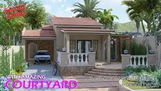 Small House Design | 3 BEDROOM SPANISH CASA BUNGALOW HOUSE DESIGN with COURTYARD AND ROOF DECK