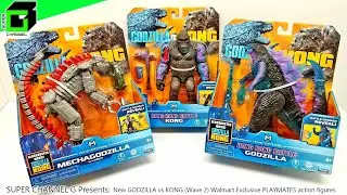 New GODZILLA vs KONG (Wave 2) Walmart Exclusive  PLAYMATES action figures!