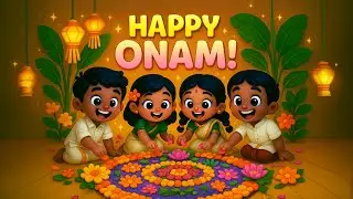 🥳🌼🌸 Onam Festival Song for Kids | Nursery Rhyme for Preschool | Onam Celebration Song 🎶