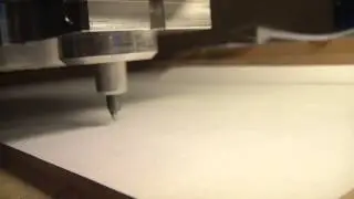 4th axis tangential knife cutting paper on MDF vacuum table