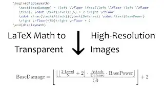 Transparent & High-Res images from LaTeX Math formulas &ndash; LaTeX to PNG tutorial + LaTeX template