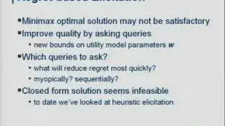 Regret-based Methods for Preference Elicitation and...