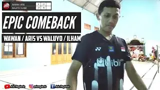 Tak Sabar, Akhirnya Epic Comeback! Wawan/Aris VS Waluyo/ilham, FULL MATCH Badminton Ngawi Jogorogo