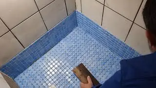 Hoy de obra.😉 Reparamos el plato de ducha👍