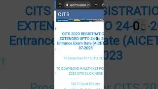 Cits Admit Card download. || #cits_admission_2023 #nsti #nimionlineadmission #youtube #newshorts