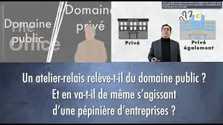Un atelier-relais relève-t-il du domaine public ? Et une pépinière d’entreprises ?
