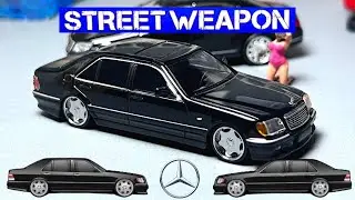 1/64 Master Weapon Mercedes Benz W140 Black | Diecast Hobby