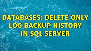 Databases: Delete Only Log Backup History in SQL Server