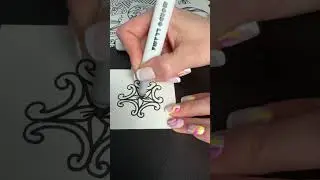 Fun drawing! Inktober Day 11 #drawing #relaxing #tangleart #inktober2024 #asmr #asmrshorts #easy