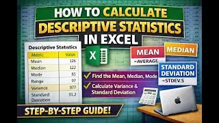 How to Calculate Descriptive Statistics in Excel (Mean, Median, Std Dev)