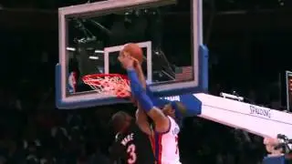 Dwyane Wade Blocks Carmelo Anthony's Dunk ( 5.6.12 ) [NBA Playoffs]