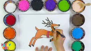Sand Painting Deer , How to Painting Deer